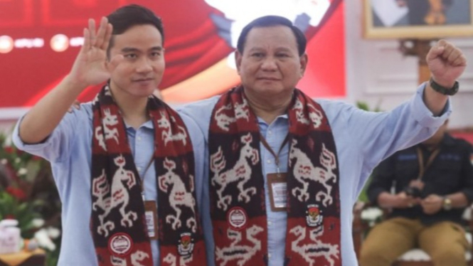 Pendaftaran Prabowo Subianto dan Gibran Rakabuming Raka ke KPU RI.