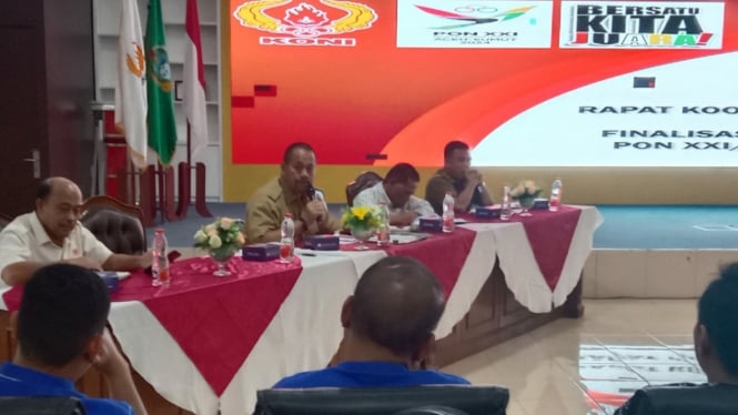 Kadispora Sumut, Baharuddin Siagian pimpin rapat kordinasi technical delegate PON 2024 Wilayah Sumut.