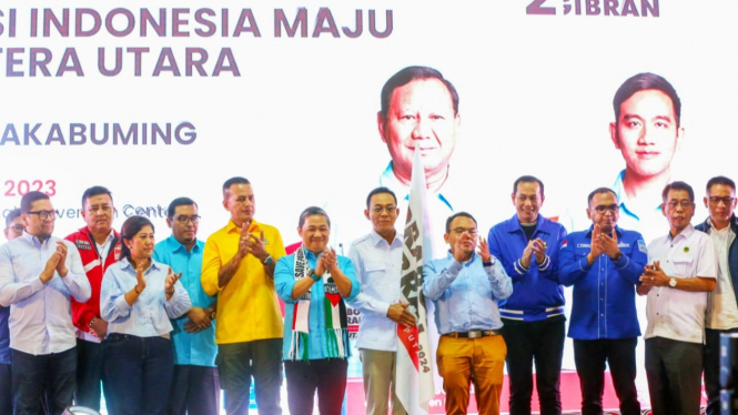 Koalisi Indonesia Maju (KIM) Sumut pendukung Prabowo-Gibran.