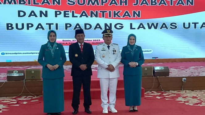 Pj Gubernur Sumut, Hassanudin, melantik Patuan Rahmat Syukur P Hasibuan sebagai Pj Bupati Paluta