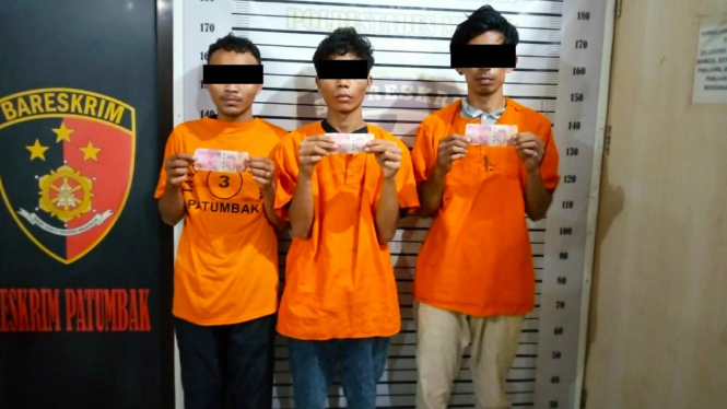 3 tersangka pemalsuan uang di Medan ditangkap.