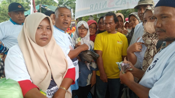 Relawan Pasti Ganjar gelar Pasar Murah di Tebingtinggi.