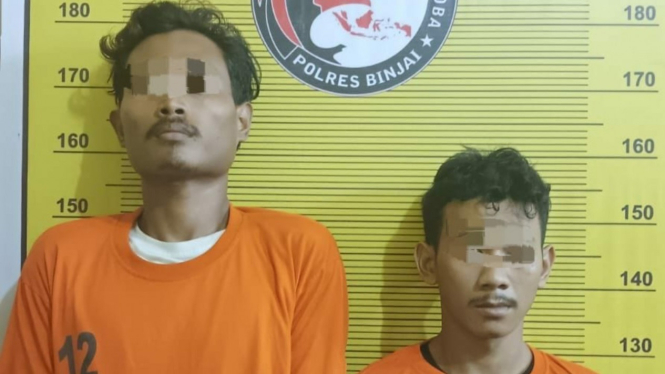 Tersangka AG dan K pengedar sabu dan pil ekstasi ditangkap Polres Binjai.
