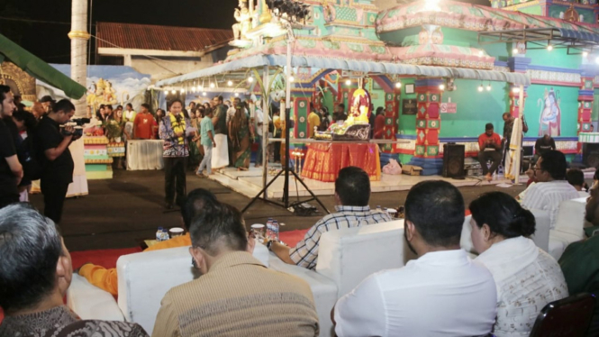 Pj Gubernur Sumut, Hassanudin hadiri perayaan kelahiran Dewa Hanoman.