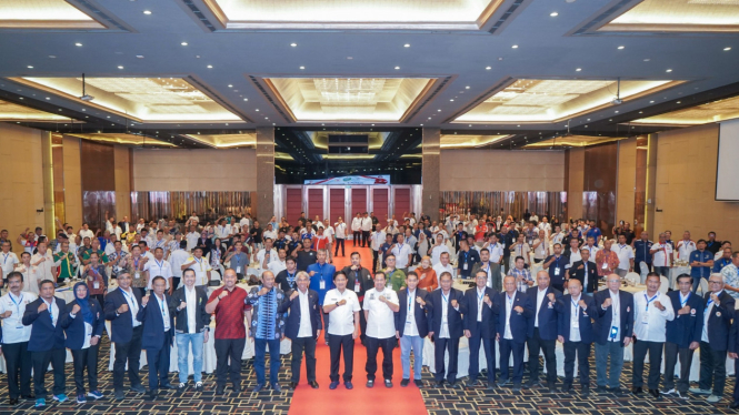 Pj Gubernur Sumut, Hassanudin menghadiri Rapat Kerja KONI Sumut 2024.