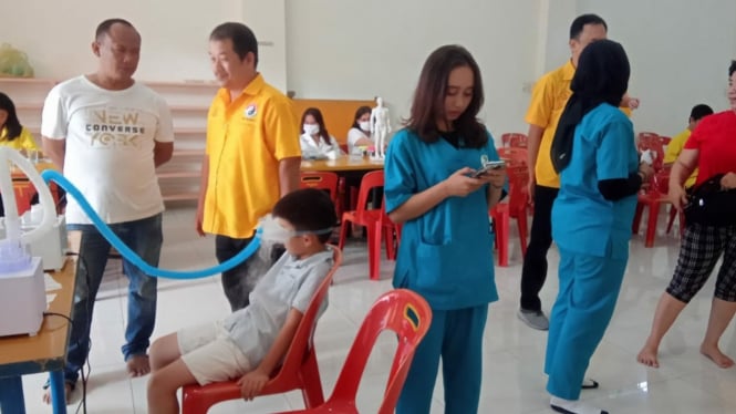 Pemeriksaan kesehatan yang digelar Yayasan Taokwan Sinar Sejati Binjai.