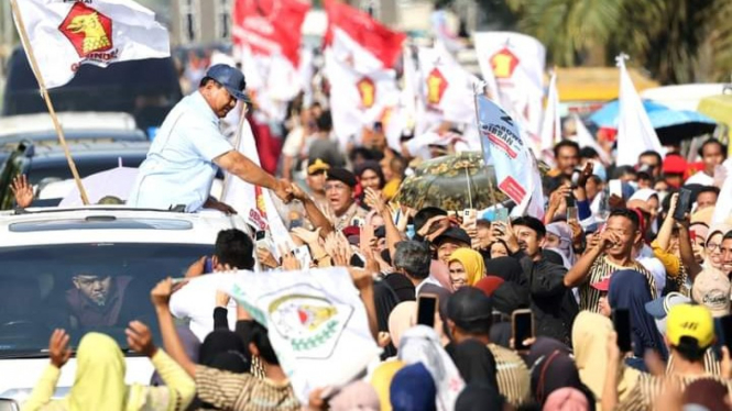 Capres Prabowo Subianto kampanye di Sumut.