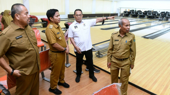 Pj Gubernur Sumut, Hassanudin meninjau venue PON 2024 cabor boling.