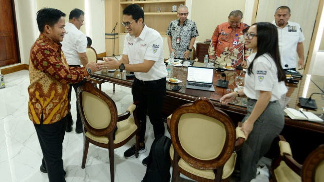 Pj Gubernur Sumut, Hassanudin bertemu dengan penyelenggara F1 Powerboat.