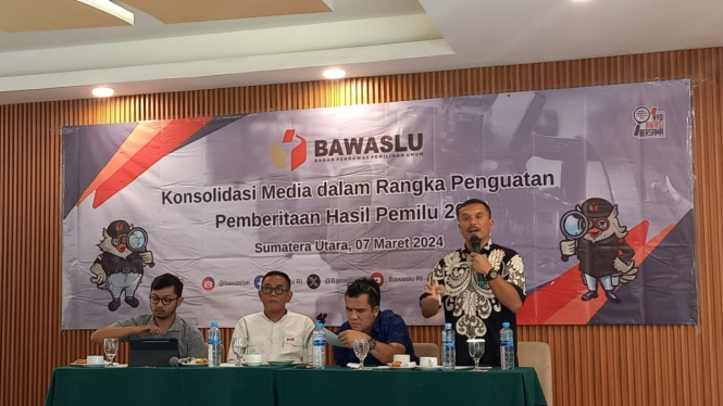 Koordinator Divisi Hubungan Masyarakat, Data Informasi Bawaslu Sumut, Saut Boangmanalu.
