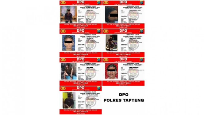 Tujuh anggota KPPS di Kabupaten Tapteng jadi DPO polisi.