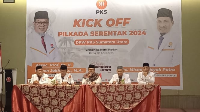 DPW PKS Sumut gelar konferensi pers kesiapan hadapi 'Kick Off' Pilkada Serentak 2024.