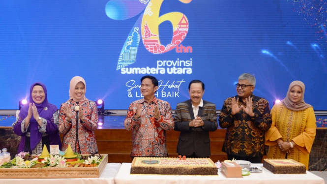 Pj Gubernur Sumut, Hassanudin syukuran HUT Provinsi Sumut ke-76 tahun.