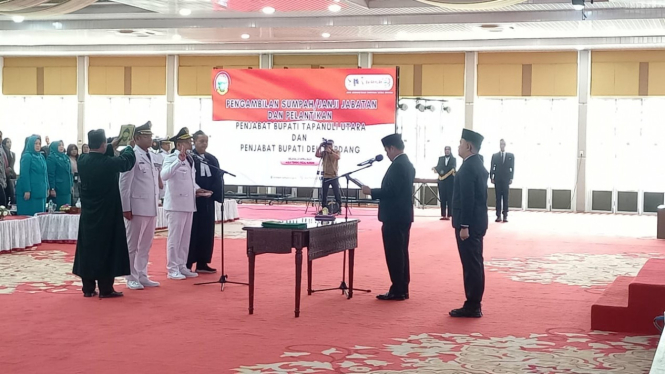 Pj Gubernur Sumut, Hassanudin melantik Pj Bupati Deliserdang dan Pj Bupati Taput.
