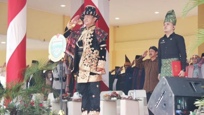 Pj Gubernur Sumut, Hassanudin pimpin upacara Hardiknas 2024.