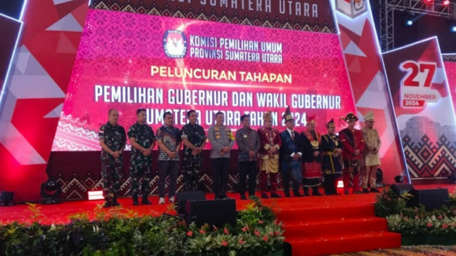 Peluncuran Tahapan Pemilihan Gubernur dan Wakil Gubernur Sumut tahun 2024.