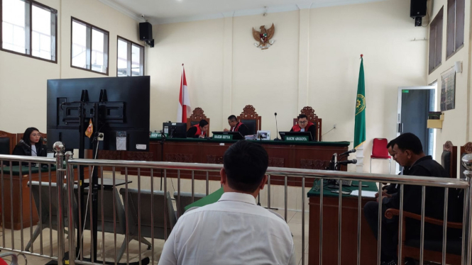 Sidang TPPO terdakwa mantan Bupati Langkat, Terbit Rencana Peranginangin di PN Stabat.