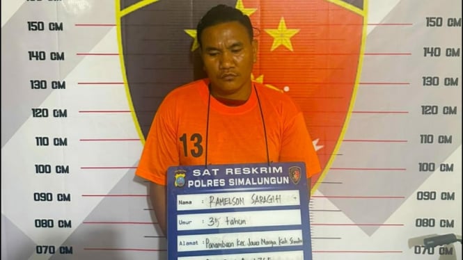 RS, terduga pelaku pencabulan diamankan petugas kepolisian.