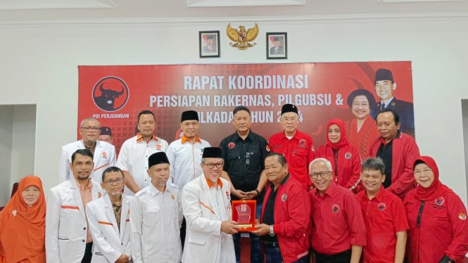 Pengurus DPW PKS Sumut bersilaturahmi ke Kantor DPD PDIP Sumut.