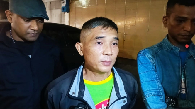 Pedagang Martabak, Ponimin alias Amin saat diwawancarai wartawan.
