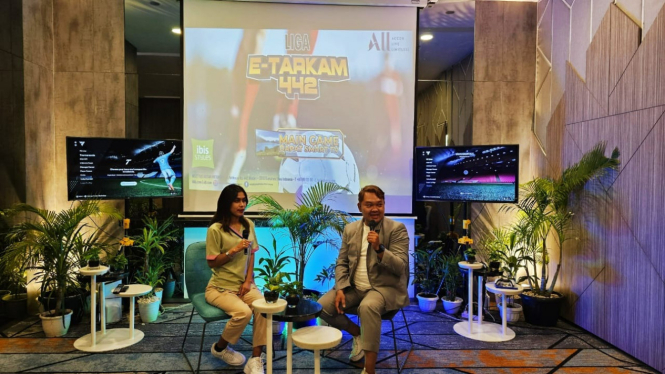 Jumpa pers Liga E-Tarkam di Styles Medan Pattimura.