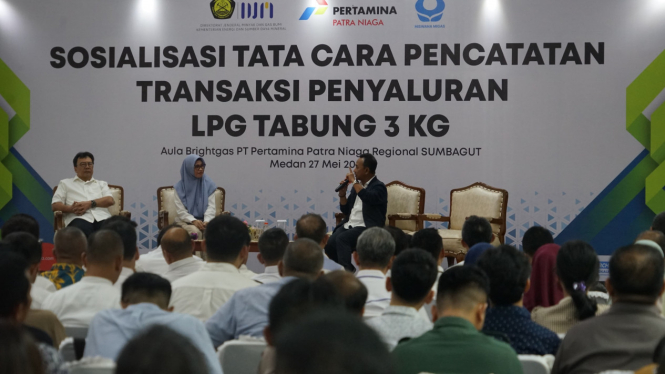 Sosialisasi tata cara pencatatan transaksi penyaluran LPG 3 Kg kepada agen dan pangkalan.