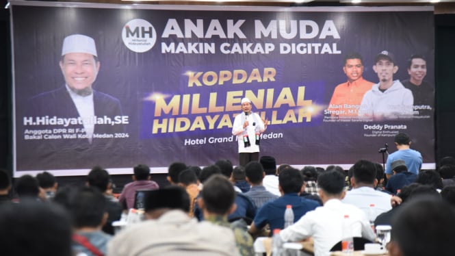 Bacalon Wali Kota Medan, Hidayatullah bertemu dengan 300 pemuda di Medan.