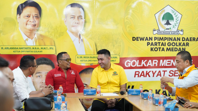 Pertemuan DPD Golkar Medan dan DPD PSI Medan