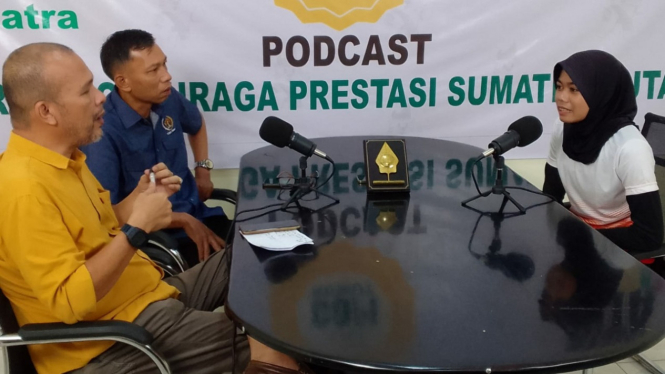 Pelari nasional asal Sumut, Nella Agustin saat Podcast COPI Sumut.