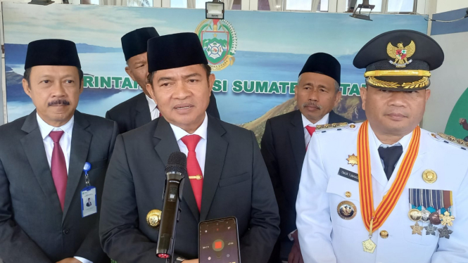 Pj Gubernur Sumut, Hassanudin usai pelantikan 3 Pj Kepala Daerah.