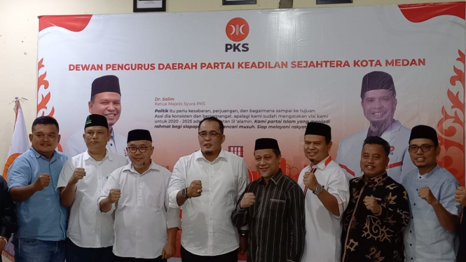 Wakil Wali Kota Medan, Aulia Rachman di DPD PKS Kota Medan.