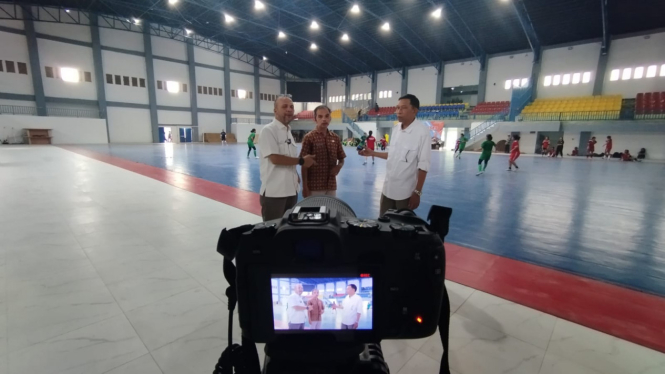 GOR Futsal yang dipersiapkan sebagai venue PON 2024.