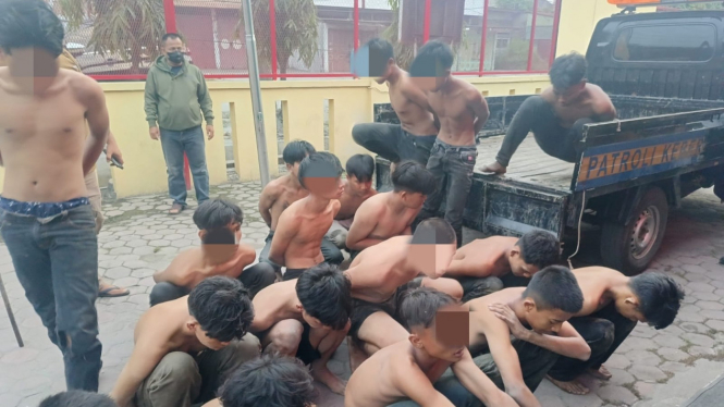 Anggota geng motor diamankan polisi.