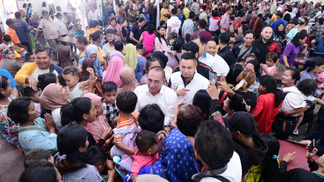 Tokoh Masyarakat Sumut, Edy Rahmayadi bertemu ratusan warga di Kota Pematangsiantar.