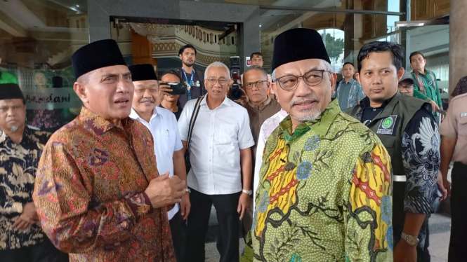 Presiden PKS, Ahmad Syaikhu bersama Edy Rahmayadi