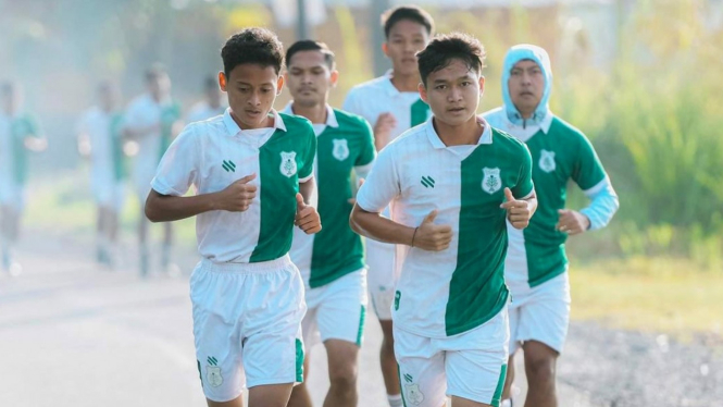 PSMS Medan lakukan sesi Cross country, di Berastagi, Kabupaten Karo.