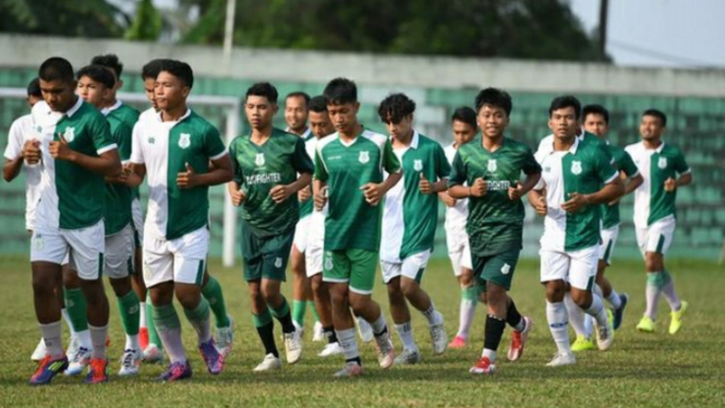 Para pemain PSMS Medan.