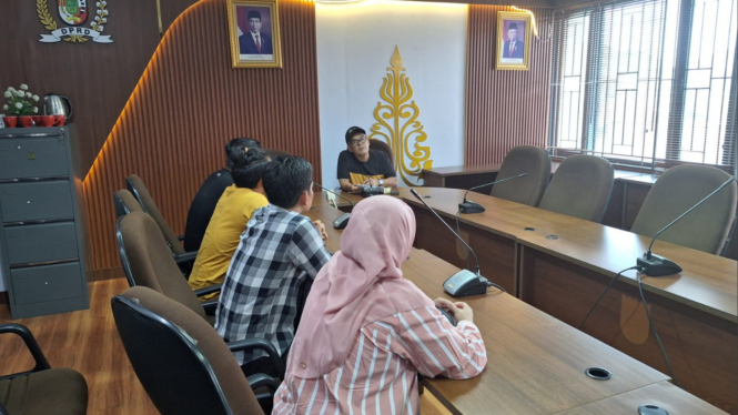 Perwakilan pedagang bertemu dengan Ketua Pansus Ranperda KTR Pekanbaru, Doni Saputra.