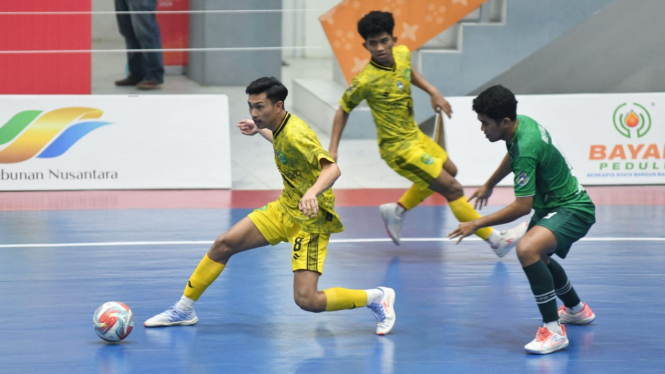 Futsal putra Kaltim saat bertanding melawan NTT di PON 2024