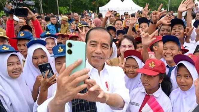 Presiden RI, Joko Widodo saat kunjungan kerja di Sumut.