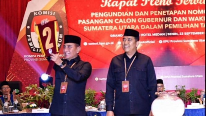 Paslon Gubernur dan Wakil Gubernur Sumut, Edy Rahmayadi - Hasan Basri Sagala.