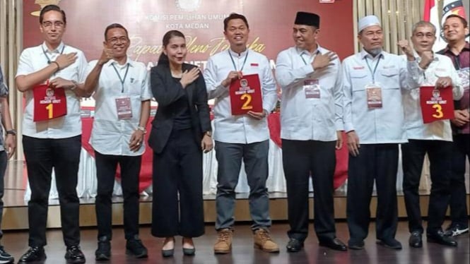 Penetapan nomor urut calon Wali Kota dan Wakil Wali Kota Medan.