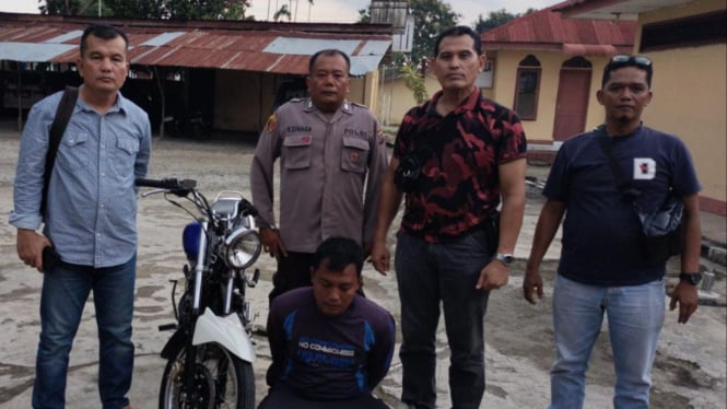 Pelaku pencurian sepeda motor, Rudi alias Bagong.