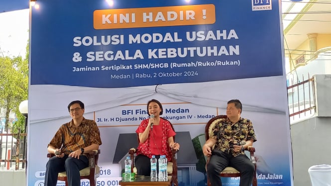 BFI gelar konferensi pers peluncuran layanan pembiayaan beragun properti di Kota Medan.