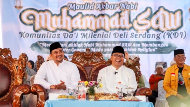 Calon Gubernur, Bobby Nasution dan Calon Bupati Deliserdang, Asri Ludin Tambunan.