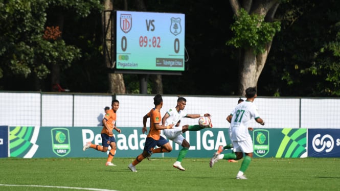 Laga antara PSMS Medan dengan Dejan FC.