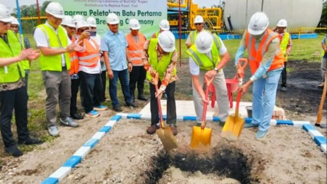 Peletakan batu pertama proyek BioCNG BioMethane di pabrik SIPEF