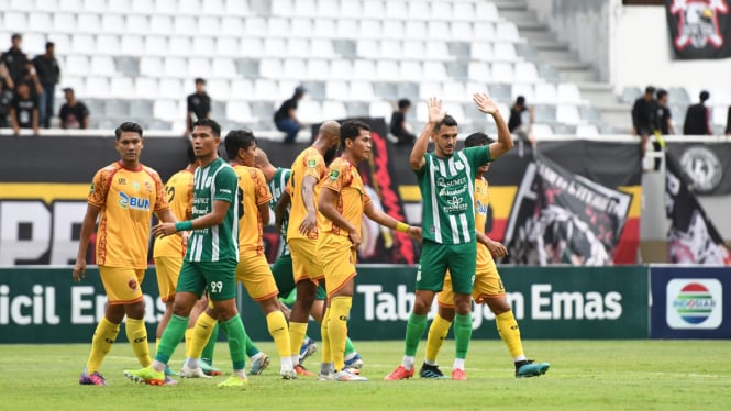 Laga Sriwijaya FC dengan PSMS Medan di Stadion Gelora Jakabaring Palembang.