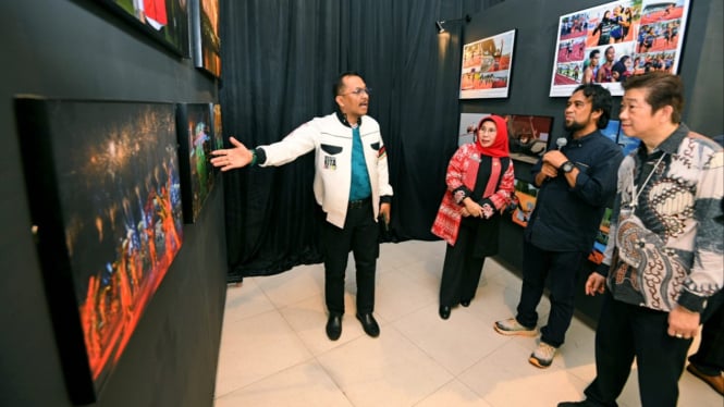 Pembukaan pameran foto kilas balik PON XXI Aceh-Sumut tahun 2024 di Kota Medan.