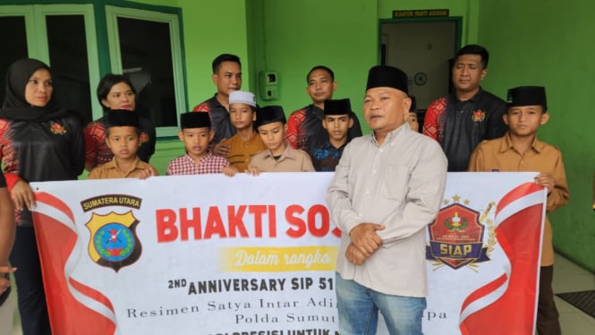 Perwira SIP Angkatan 51 SIAP Polda Sumut gelar bakti sosial.